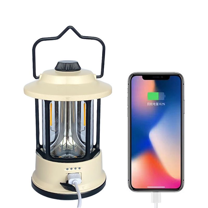 Lanterne De Camping LED Vintage Topyond – Rechargeable, 2000 MAh, IPX4, Intensité Variable, étanche