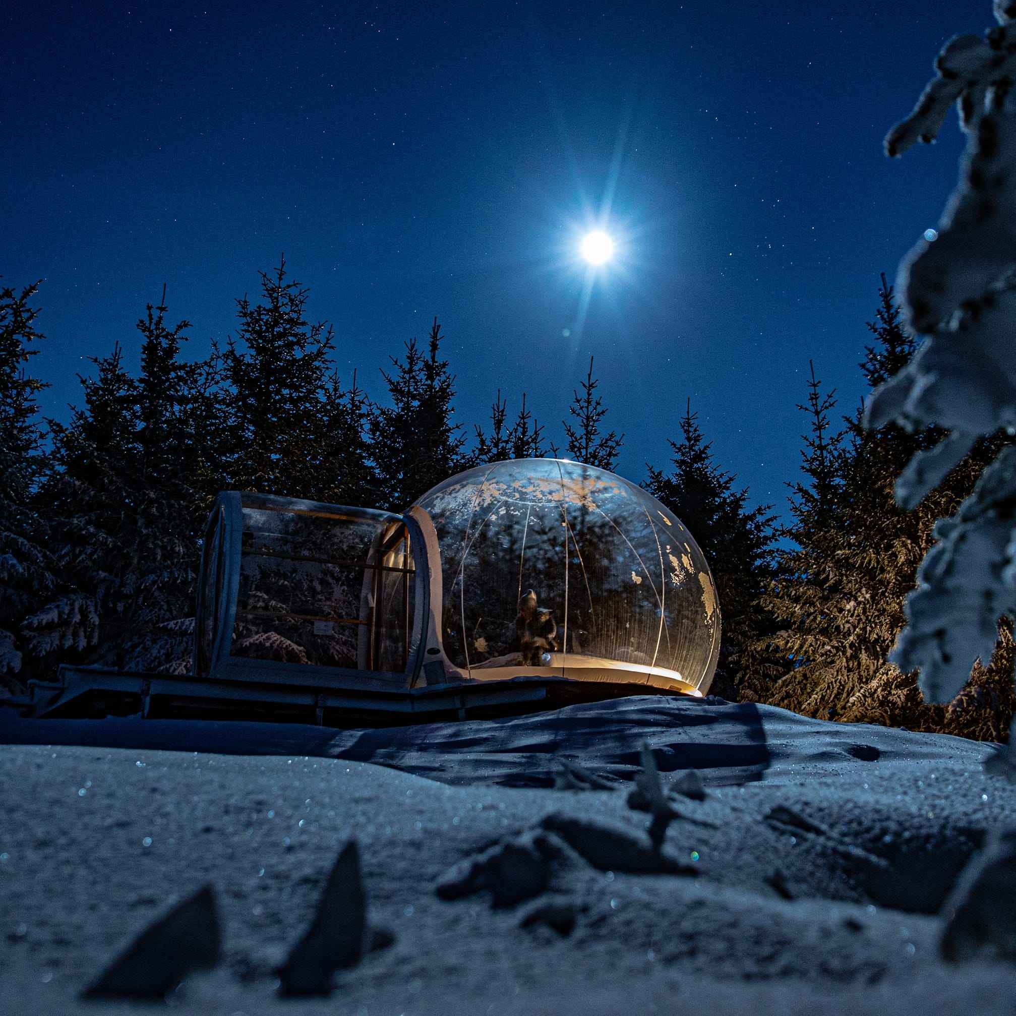 tente bulle neige