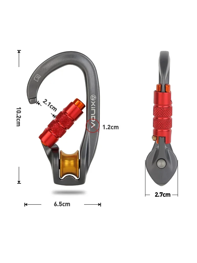 Mousqueton De Poulie D'Escalade Utilisation Extérieure 32Kn Équipement