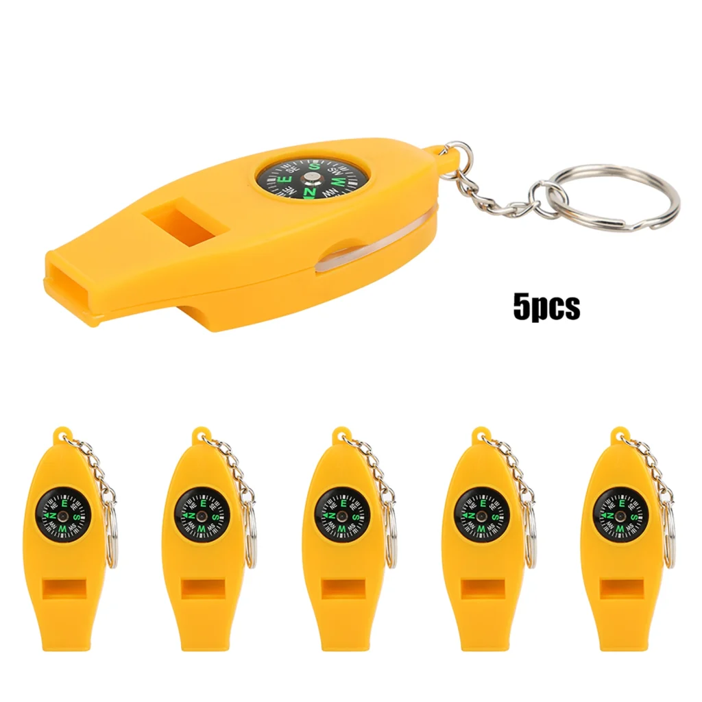 Sifflet De Survie Double Tube 4 Pièces - Haute Décibel (120dB) Avec Lanière - Camping Randonnée Secours Sifflet Anti Agression