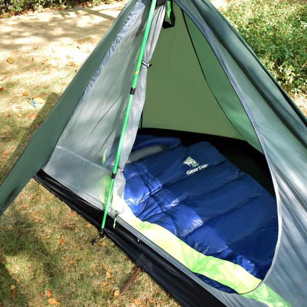 Tente Tipi Indienne Olive 3 Personnes - Camping Avec Moustiquaire - Polyester Imperméable - Neuf