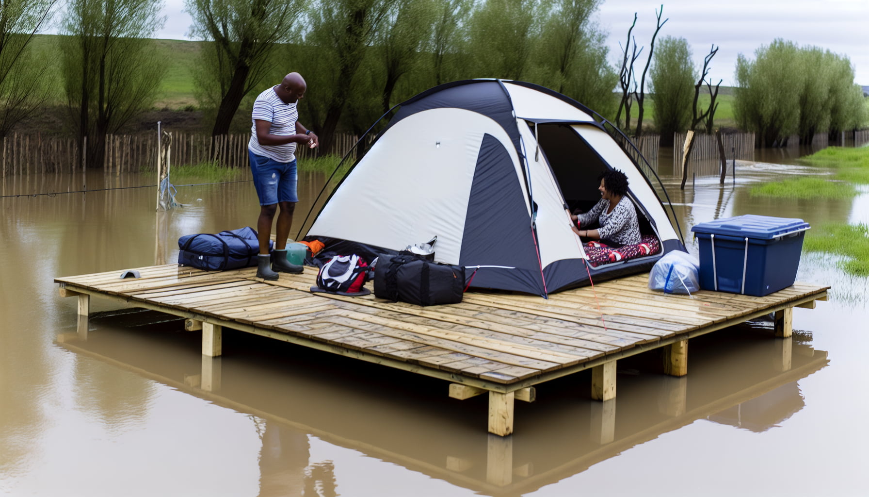 Comment identifier les zones sûres lors d’une inondation en camping ?