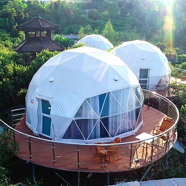 Luxe connecteurs 8m dôme géodésique abri dôme Glamping - Chine Dome tente et Glamping Dome prix